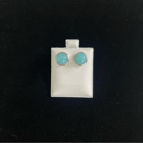 Sterling silver 925 with Cabachon Chalcedony earrings - Picture 5 of 9